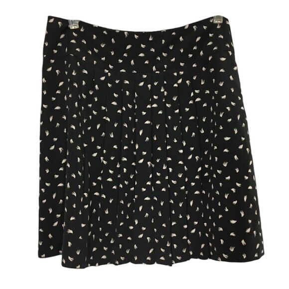 ANN TAYLOR LOFT BLACK WHITE‎ MINI SKIRT 6 - Picture 1 of 12